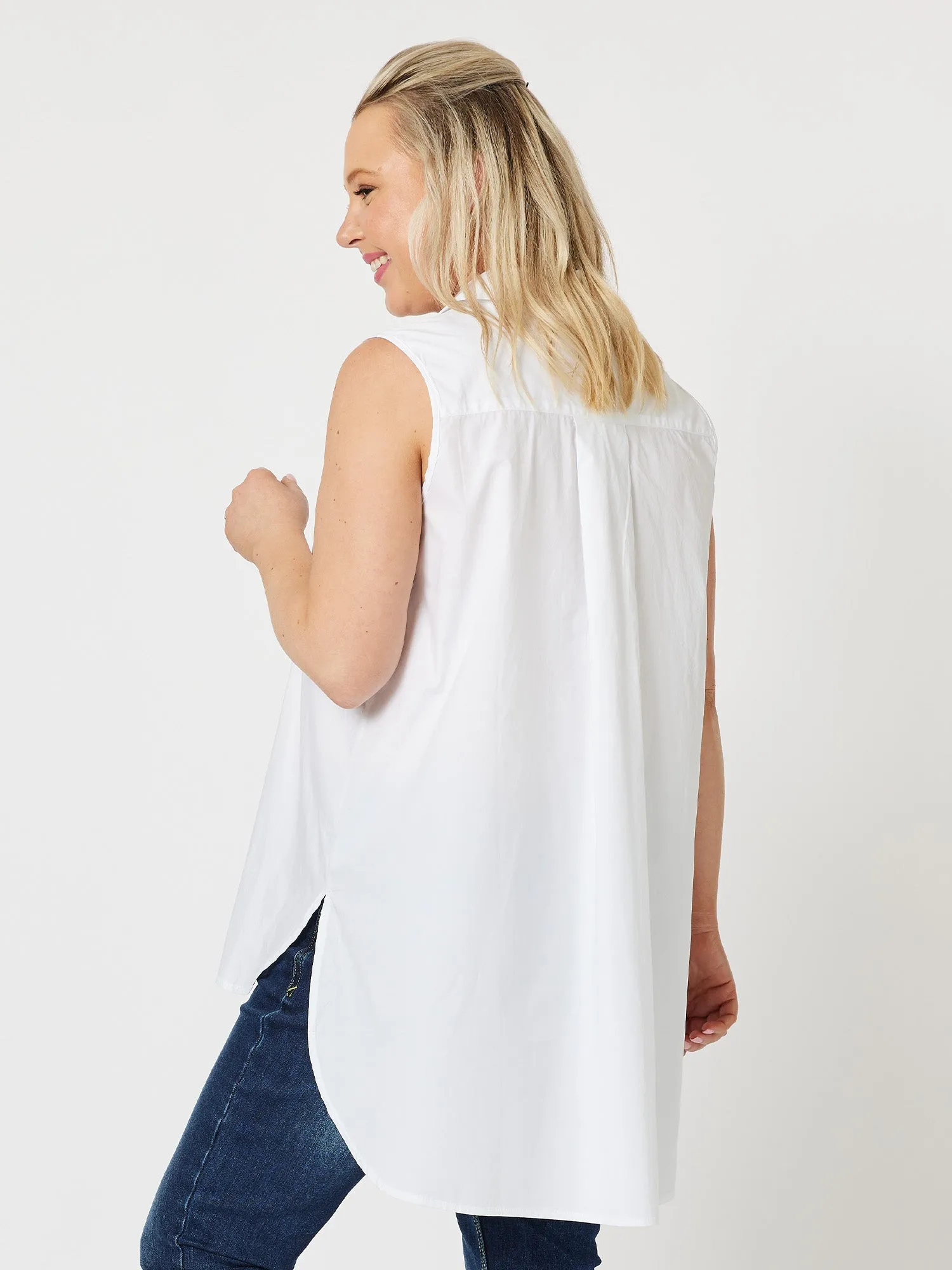 Jordan Sleeveless Shirt - White sold by RC & Co product image thumbnail 5