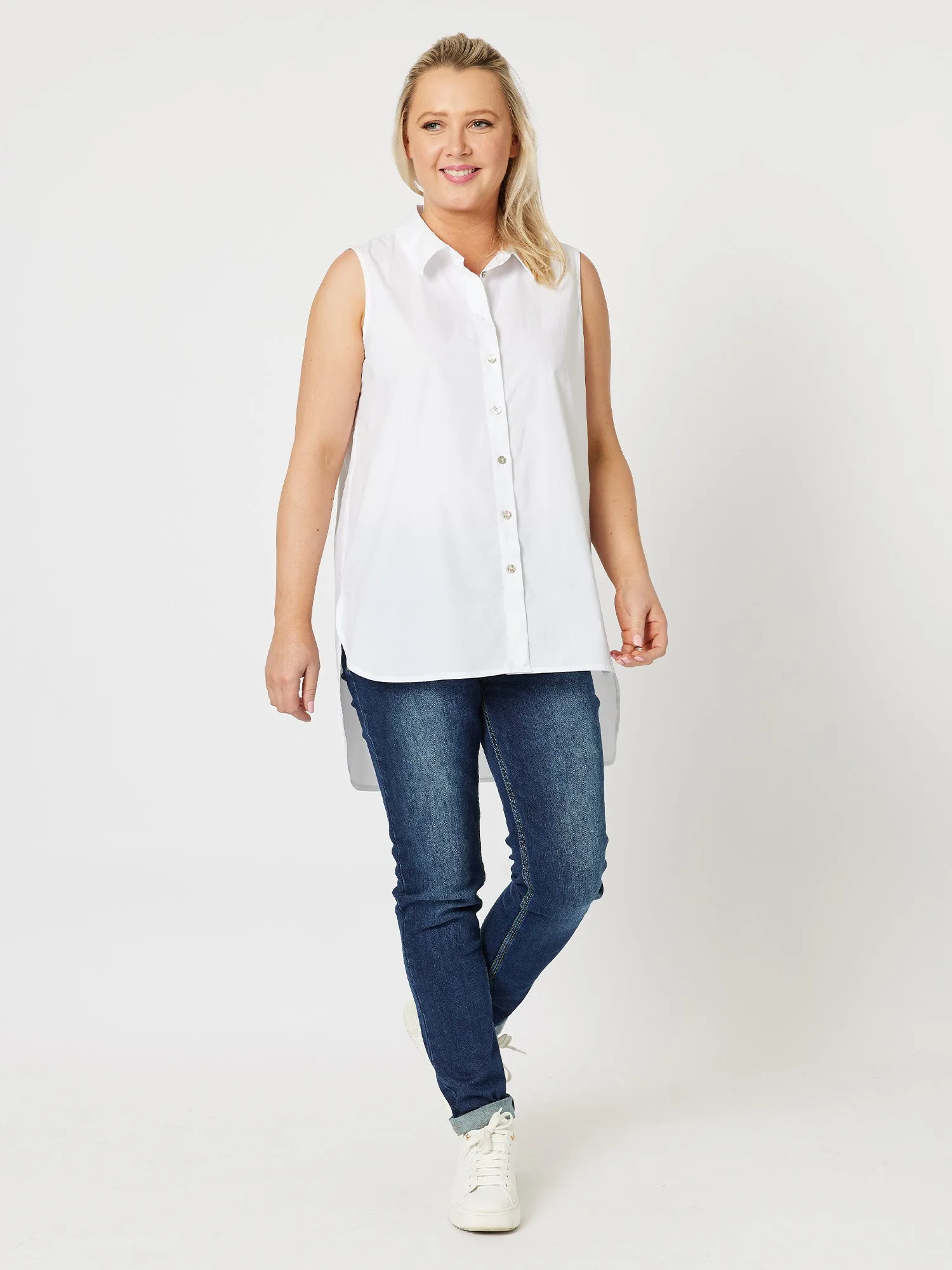 Jordan Sleeveless Shirt - White sold by RC & Co product image thumbnail 2