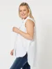Jordan Sleeveless Shirt - White sold by RC & Co