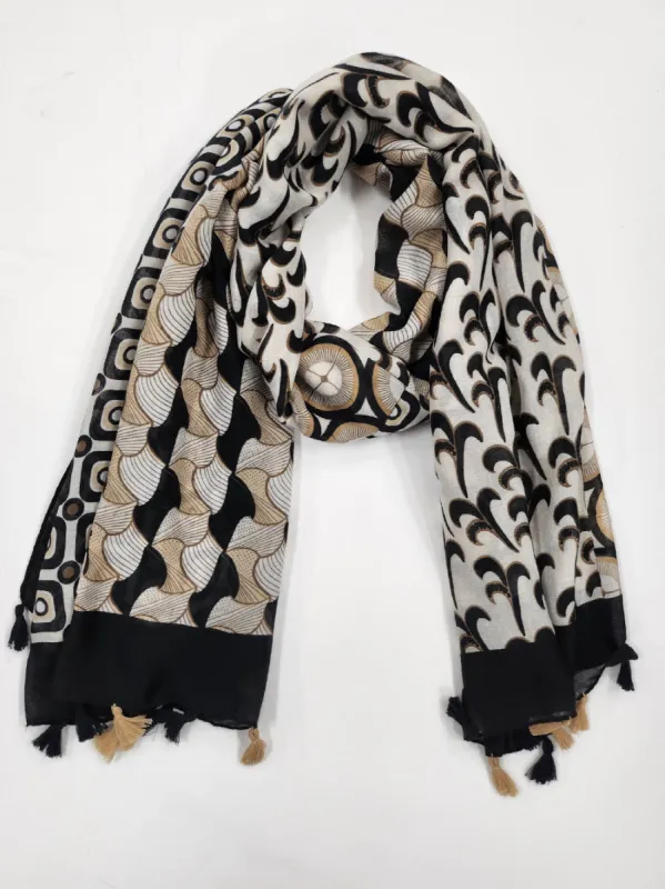 Wave Scarf - Black sold by RC & Co