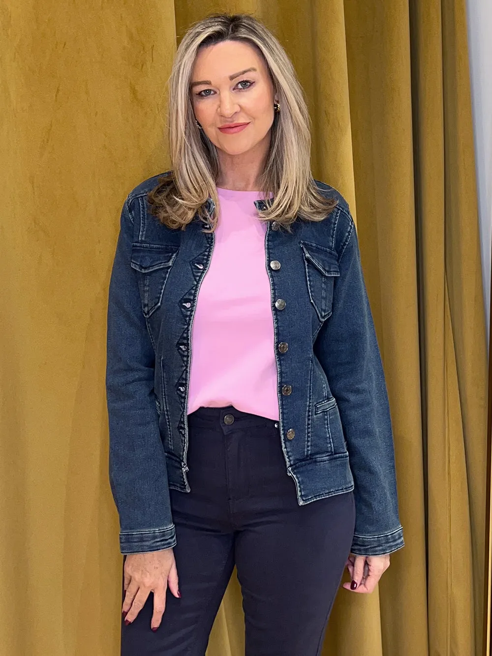 Milly Knit Denim Jacket - Indigo sold by RC & Co