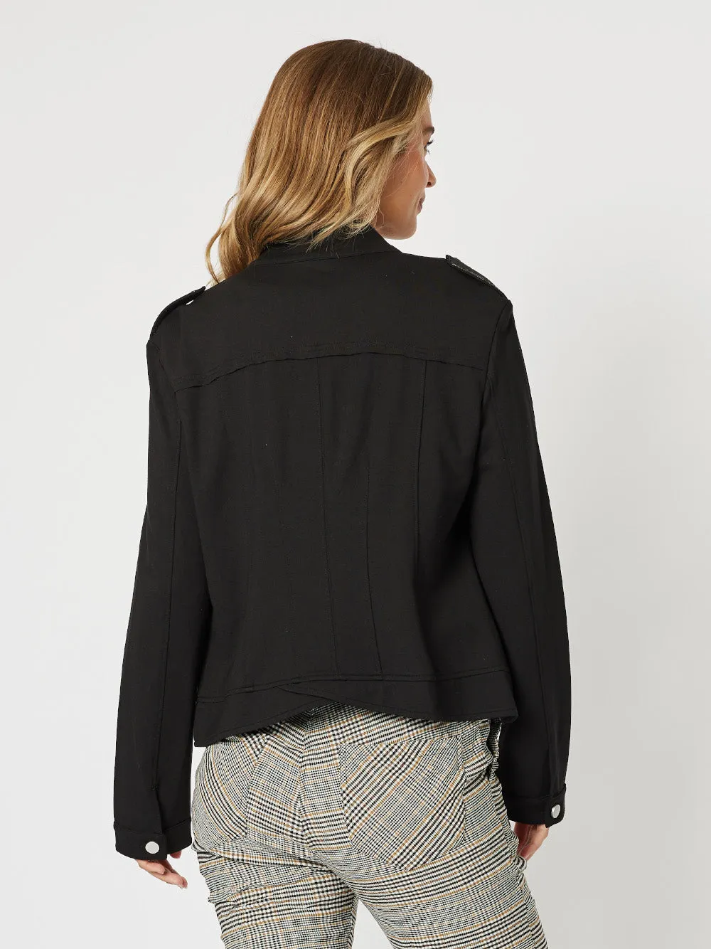 Military Ponte Jacket - Black sold by RC & Co product image thumbnail 4