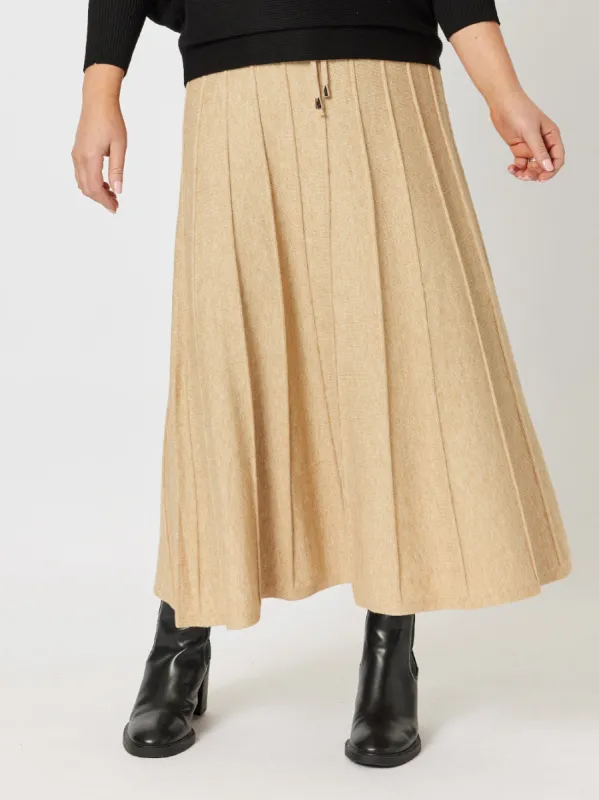 Kate Long Knit Skirt - Caramel sold by RC & Co