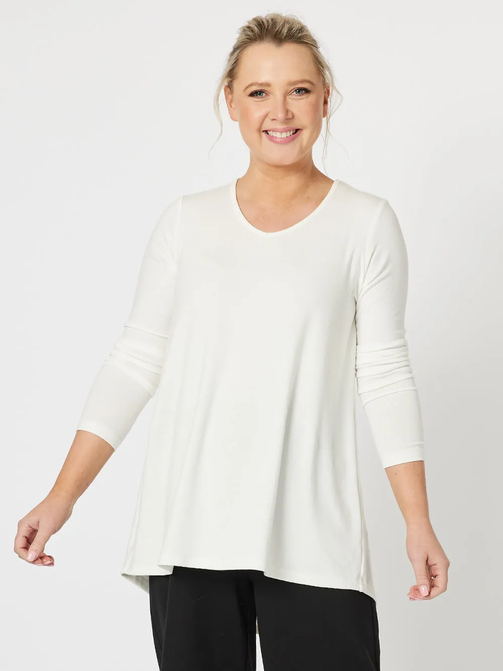 Keely Long Sleeve Top - Ivory sold by RC & Co
