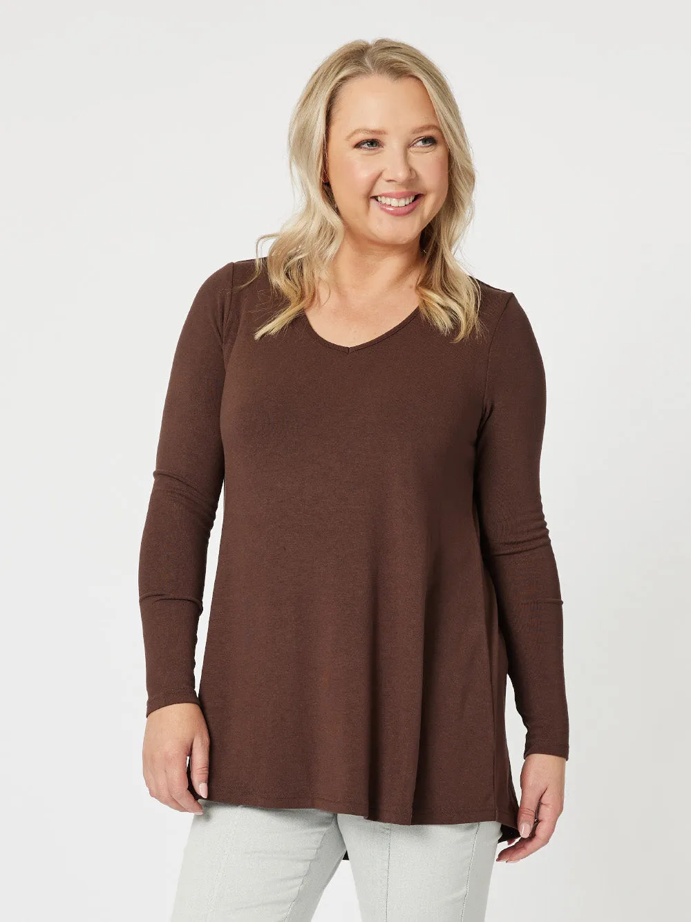 Keely Long Sleeve Top - Chocolate sold by RC & Co product image thumbnail 3