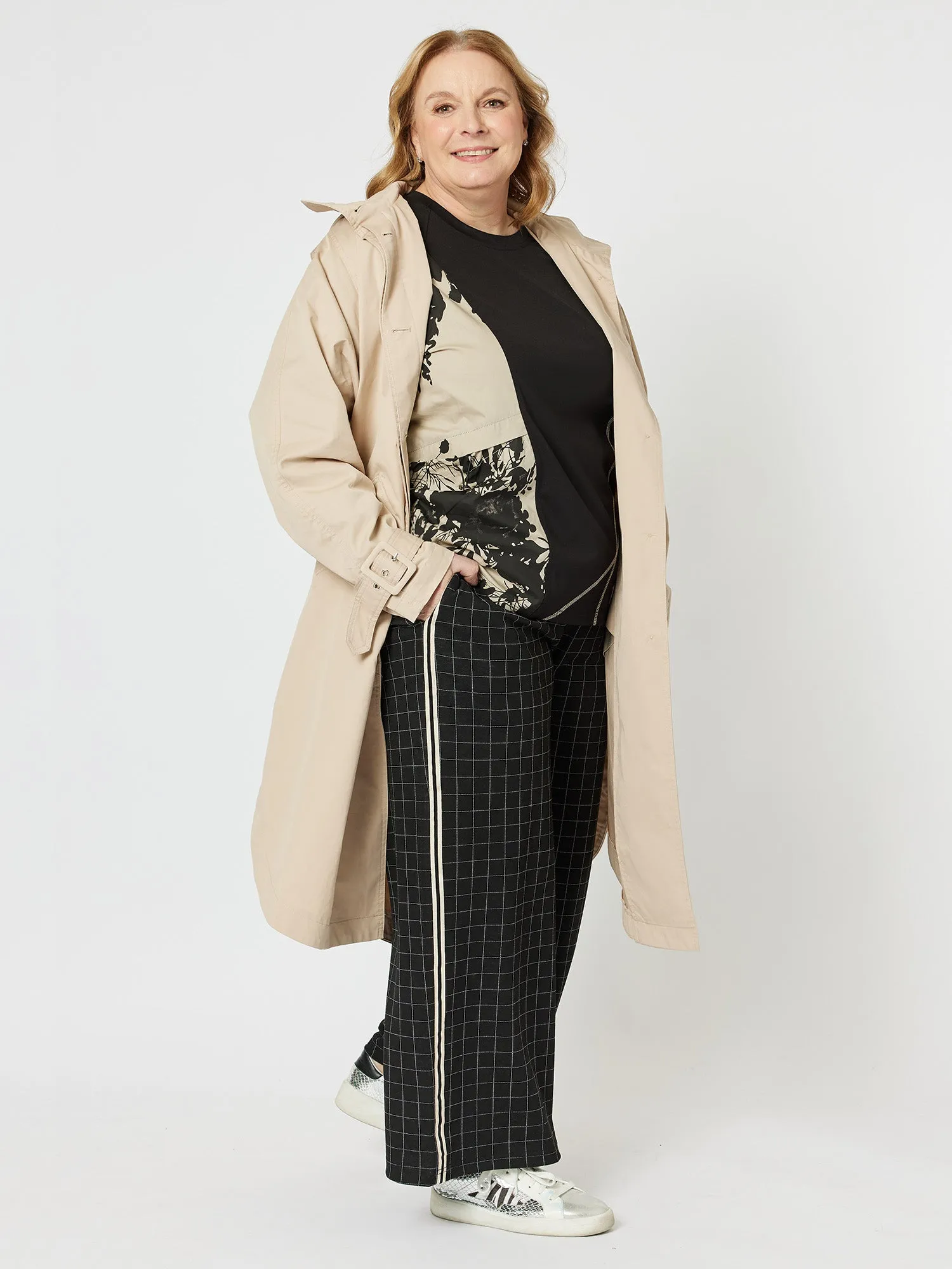 Derby Check Wide Leg Pant - Black sold by RC & Co product image thumbnail 4