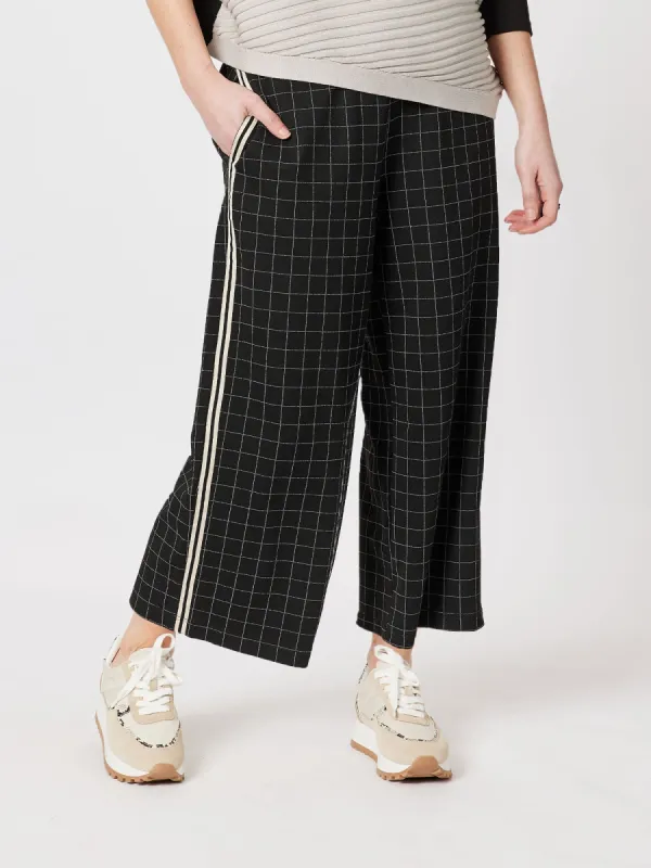 Derby Check Wide Leg Pant - Black sold by RC & Co
