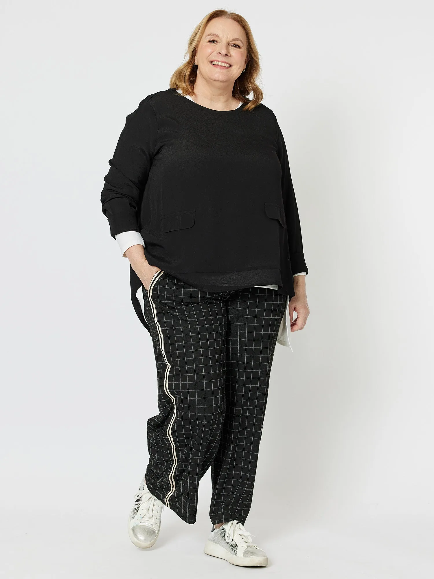 Derby Check Wide Leg Pant - Black sold by RC & Co product image thumbnail 2