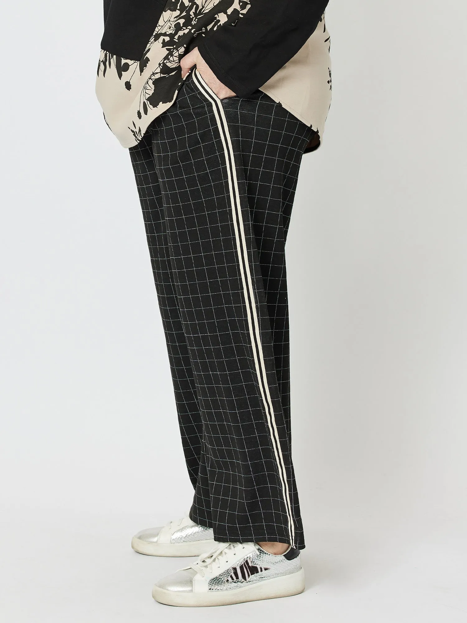 Derby Check Wide Leg Pant - Black sold by RC & Co product image thumbnail 3