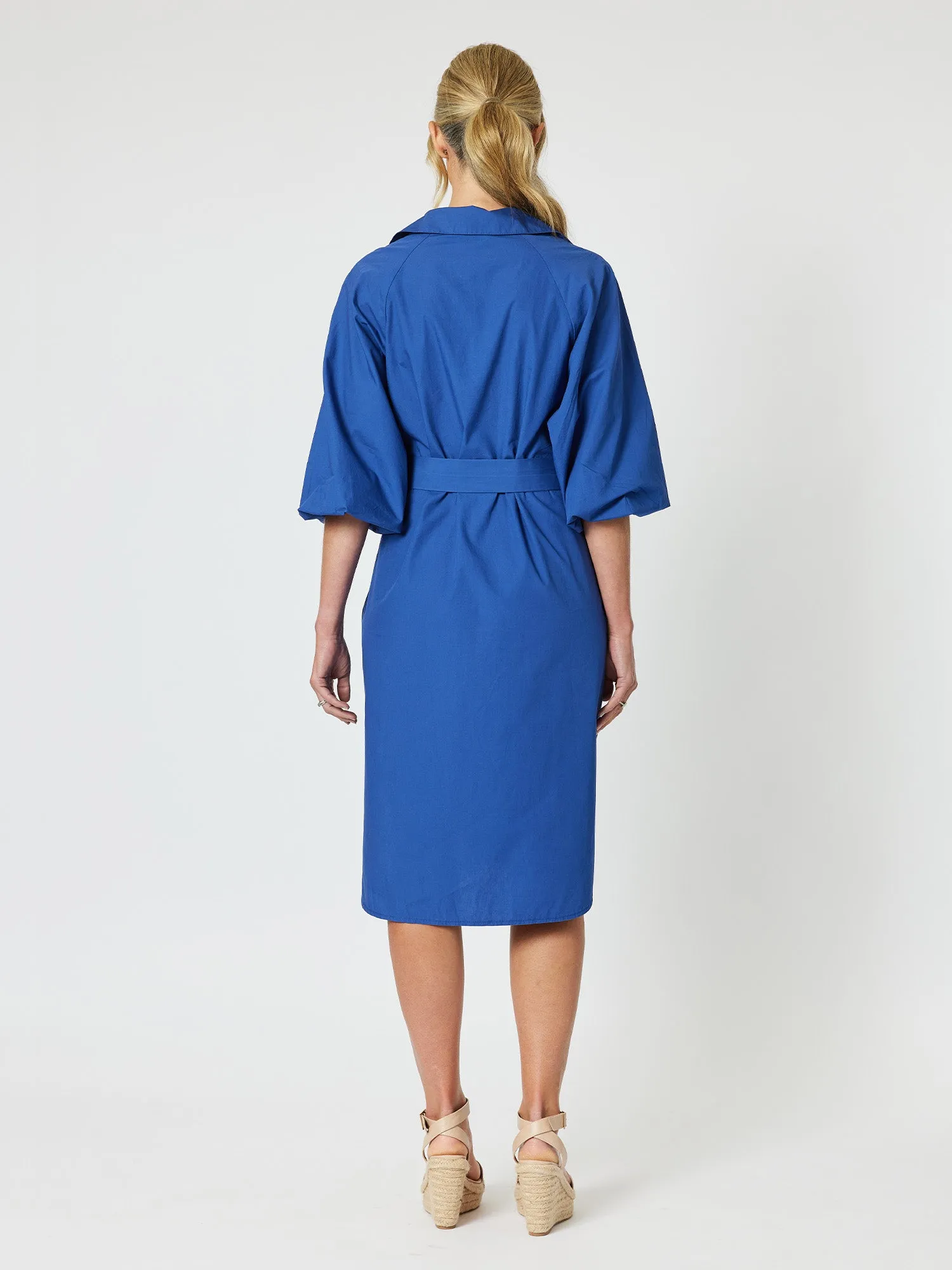 Alexis Poplin Dress - Cobalt sold by RC & Co product image thumbnail 3