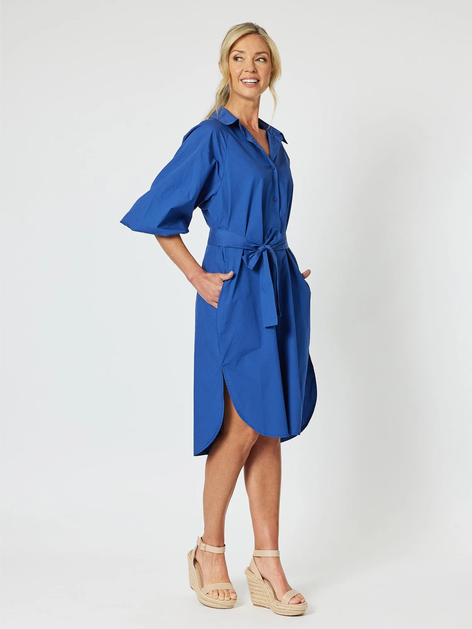 Alexis Poplin Dress - Cobalt sold by RC & Co product image thumbnail 2
