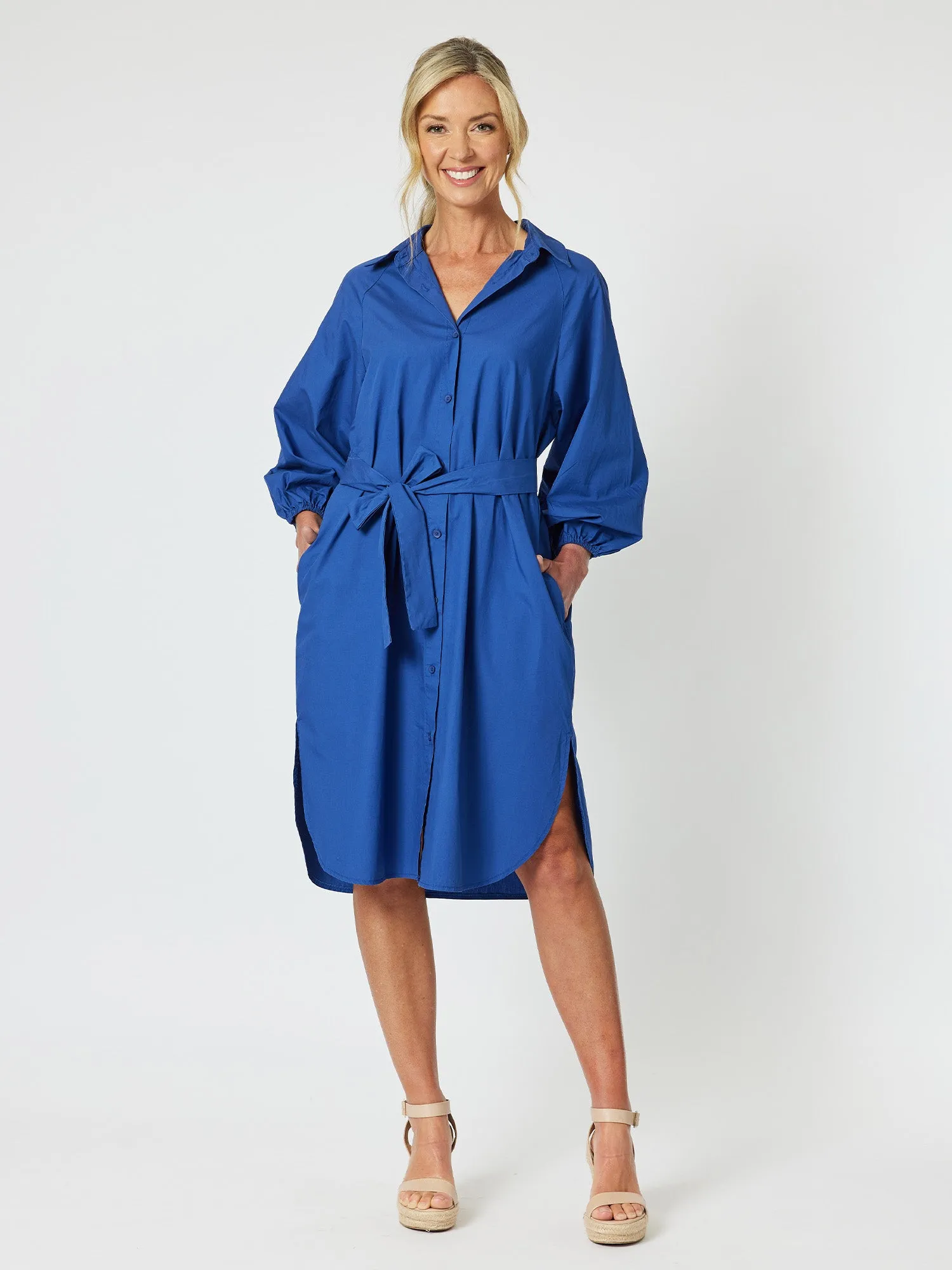 Alexis Poplin Dress - Cobalt sold by RC & Co product image thumbnail 4