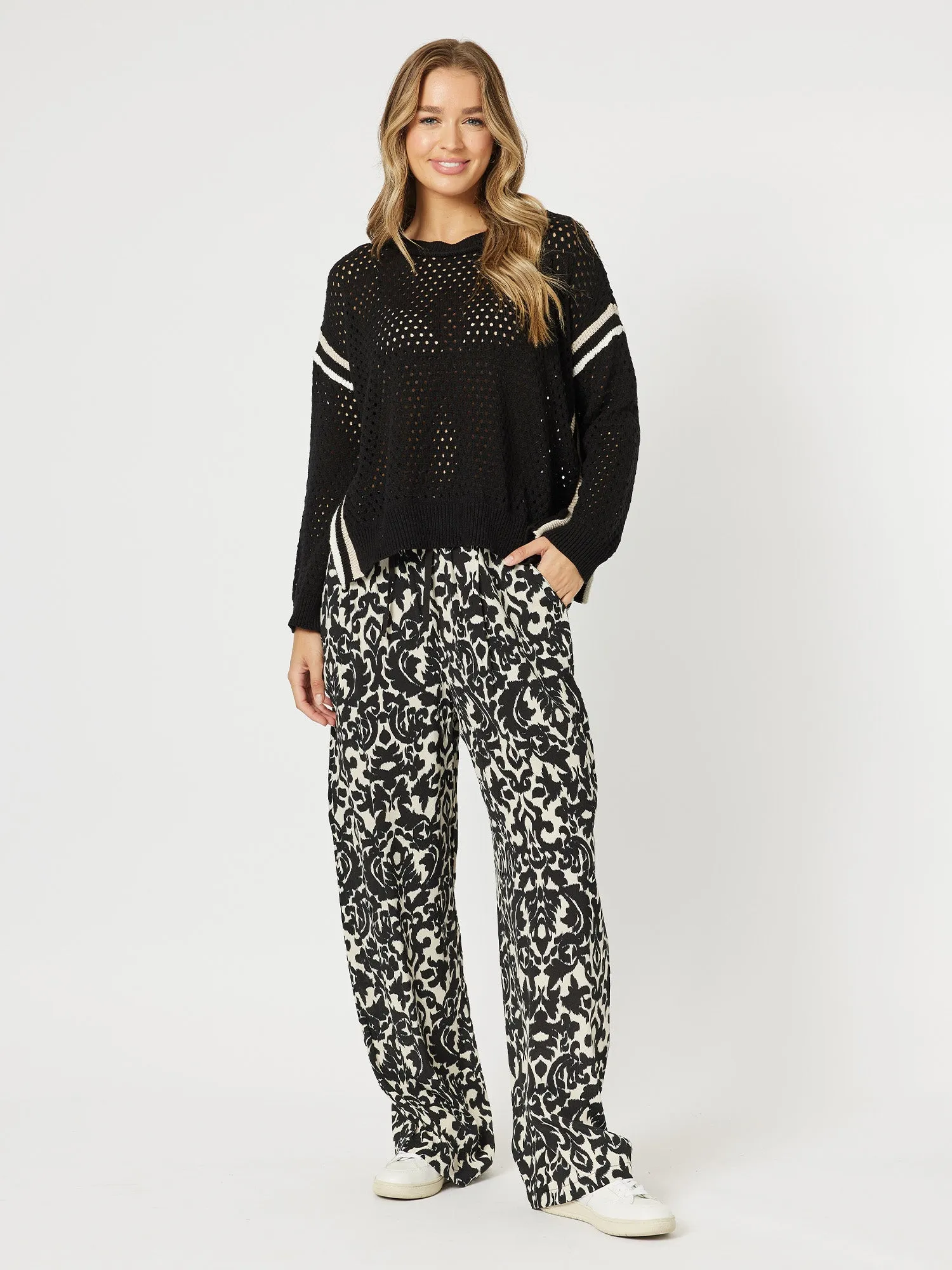 Ally Stripe Trim Jumper - Black sold by RC & Co product image thumbnail 3