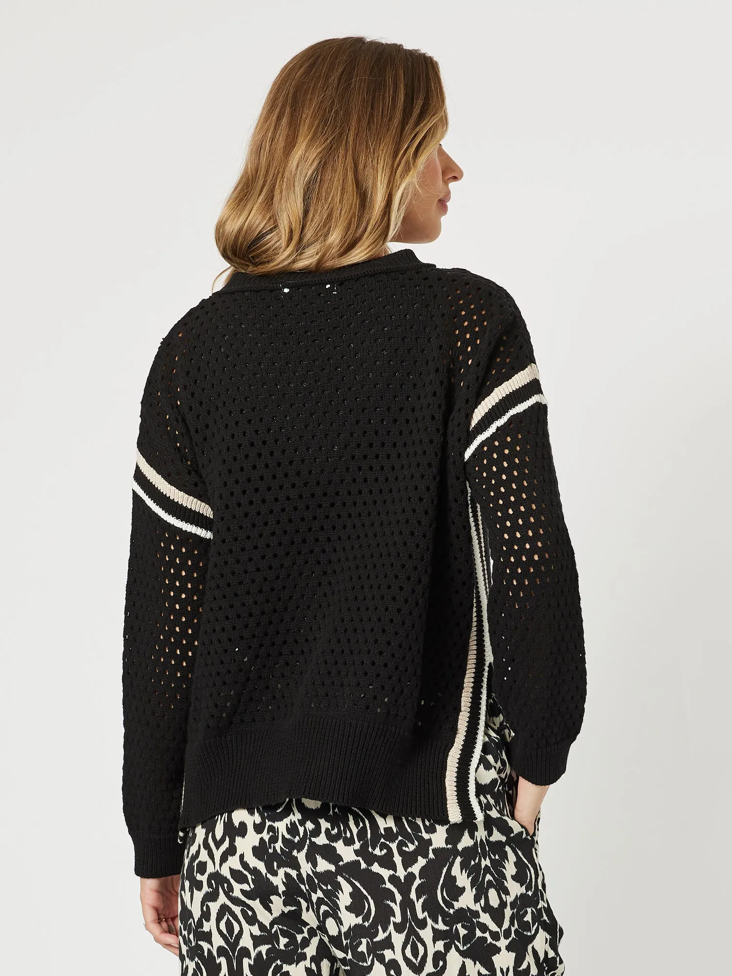 Ally Stripe Trim Jumper - Black sold by RC & Co product image thumbnail 5