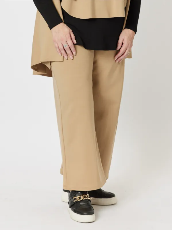 Kimmy Ponte Wide Leg Pant - Caramel sold by RC & Co