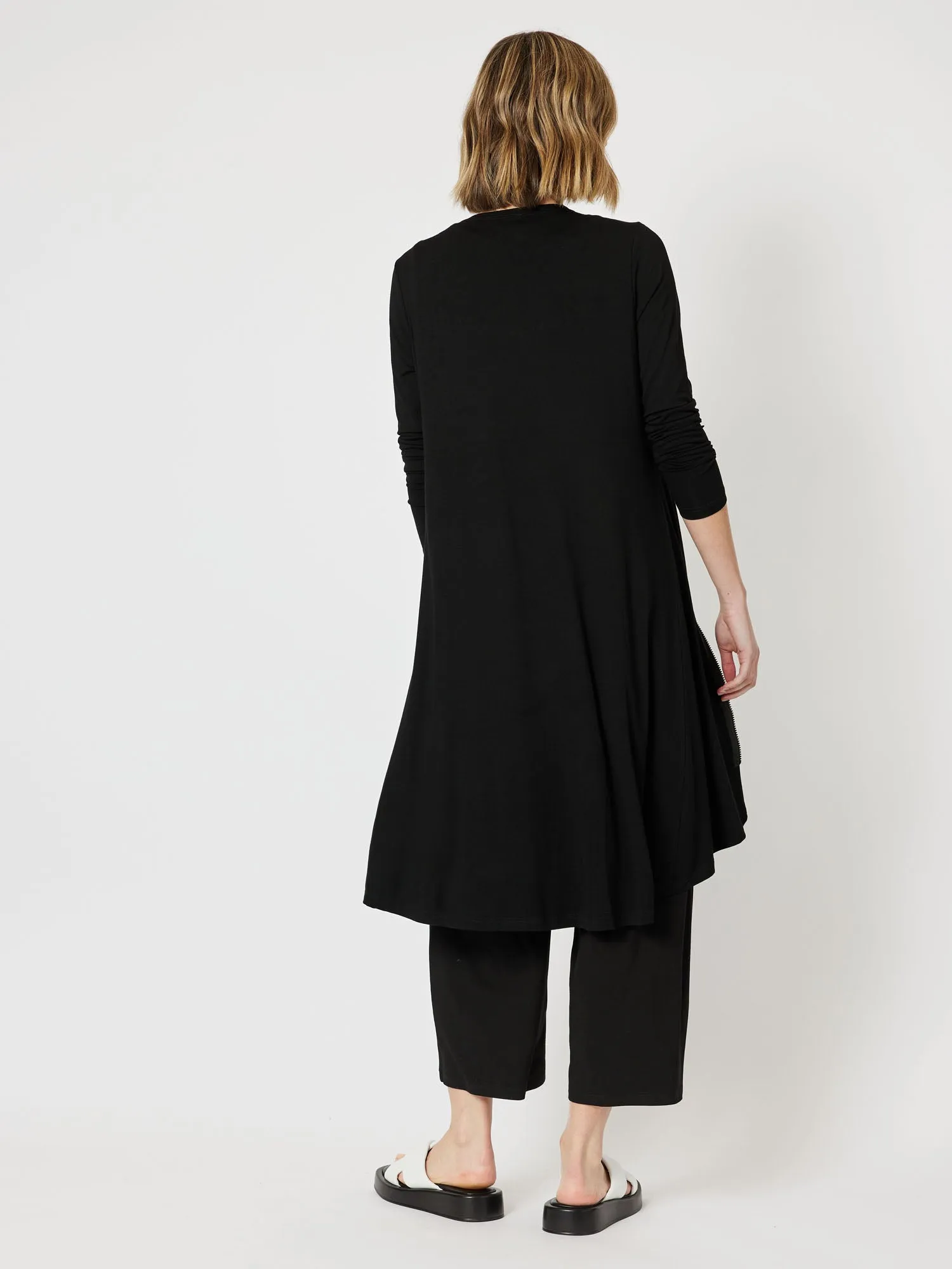 Roving Jersey Longline Cardigan - Black sold by RC & Co product image thumbnail 4