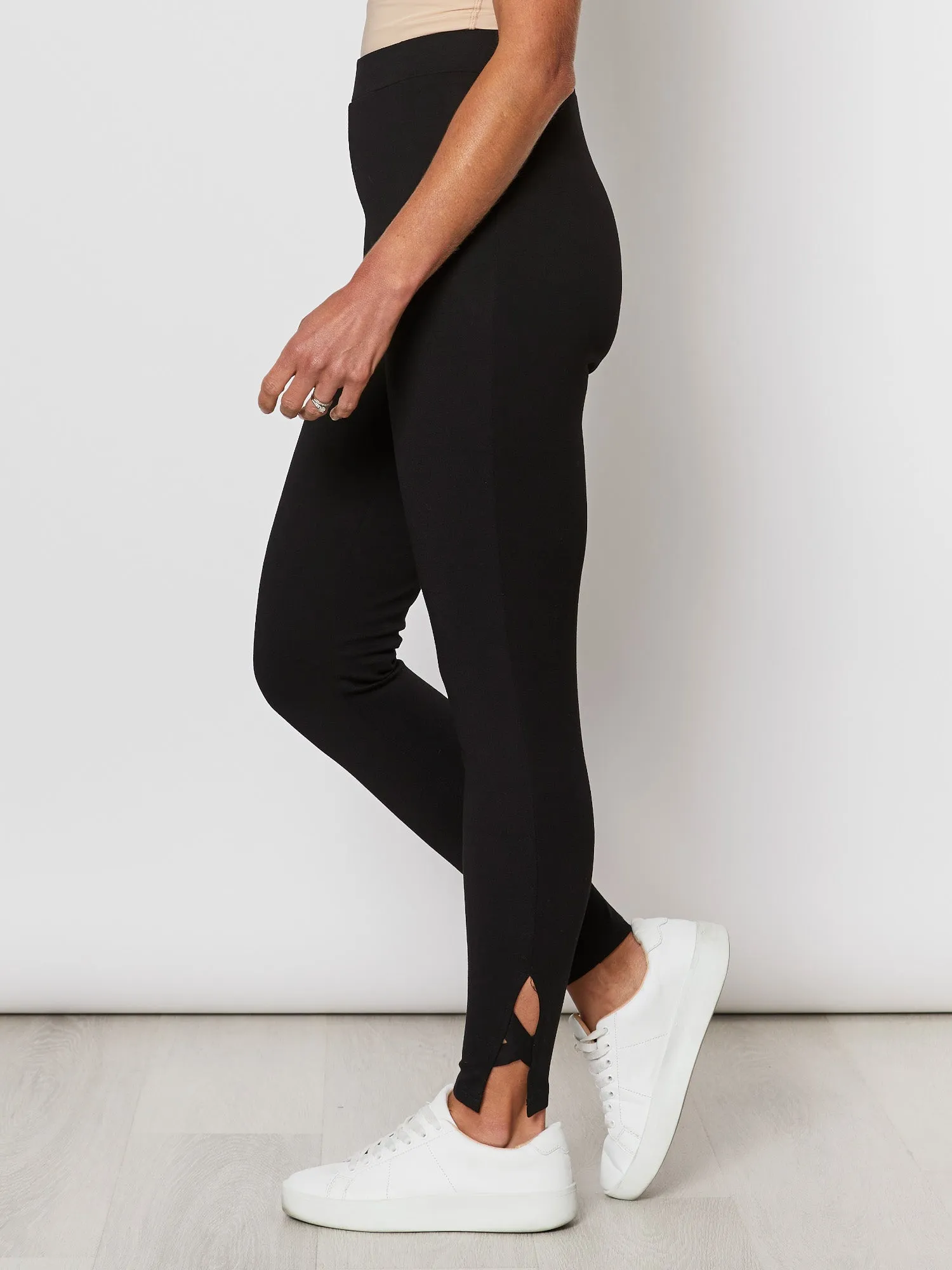 Ankle Detail Pant - Black sold by RC & Co