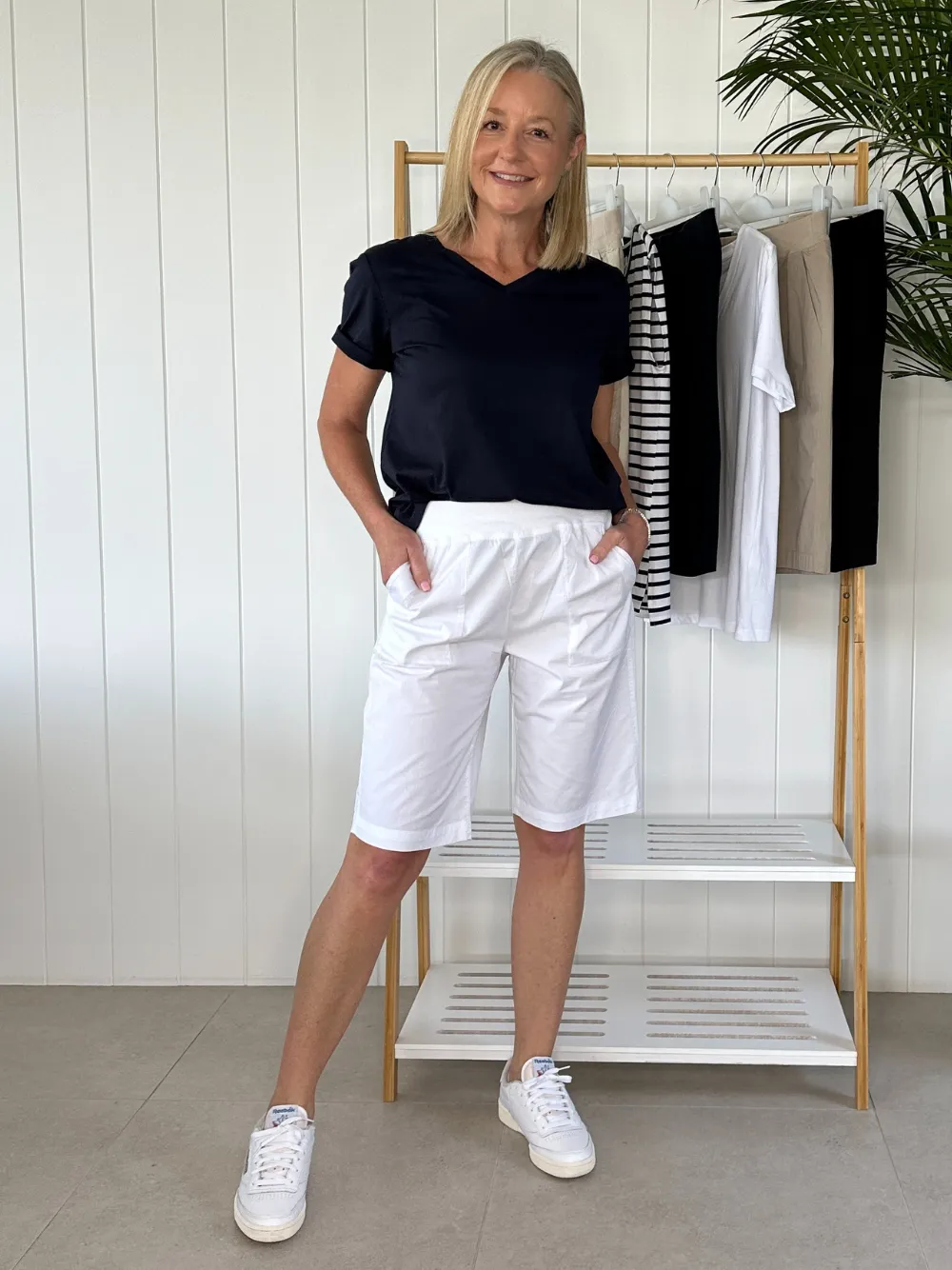 Santorini Cotton Pull On Short - White sold by RC & Co product image thumbnail 2