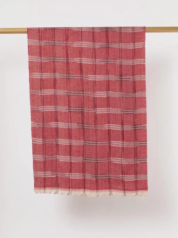Keegan Printed Scarf - Wine sold by RC & Co