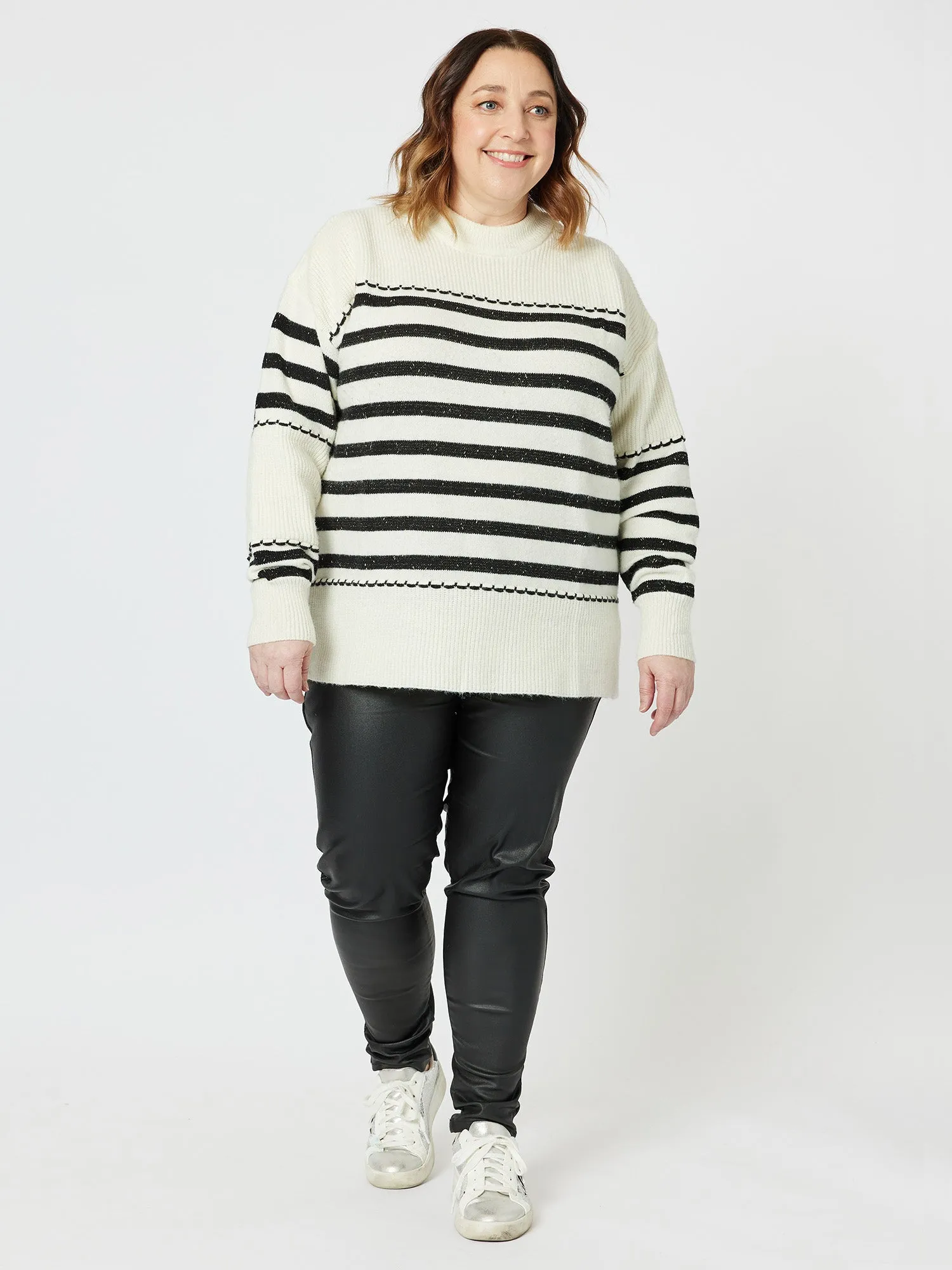 Stripe Wool Blend Knit - Ivory sold by RC & Co product image thumbnail 5