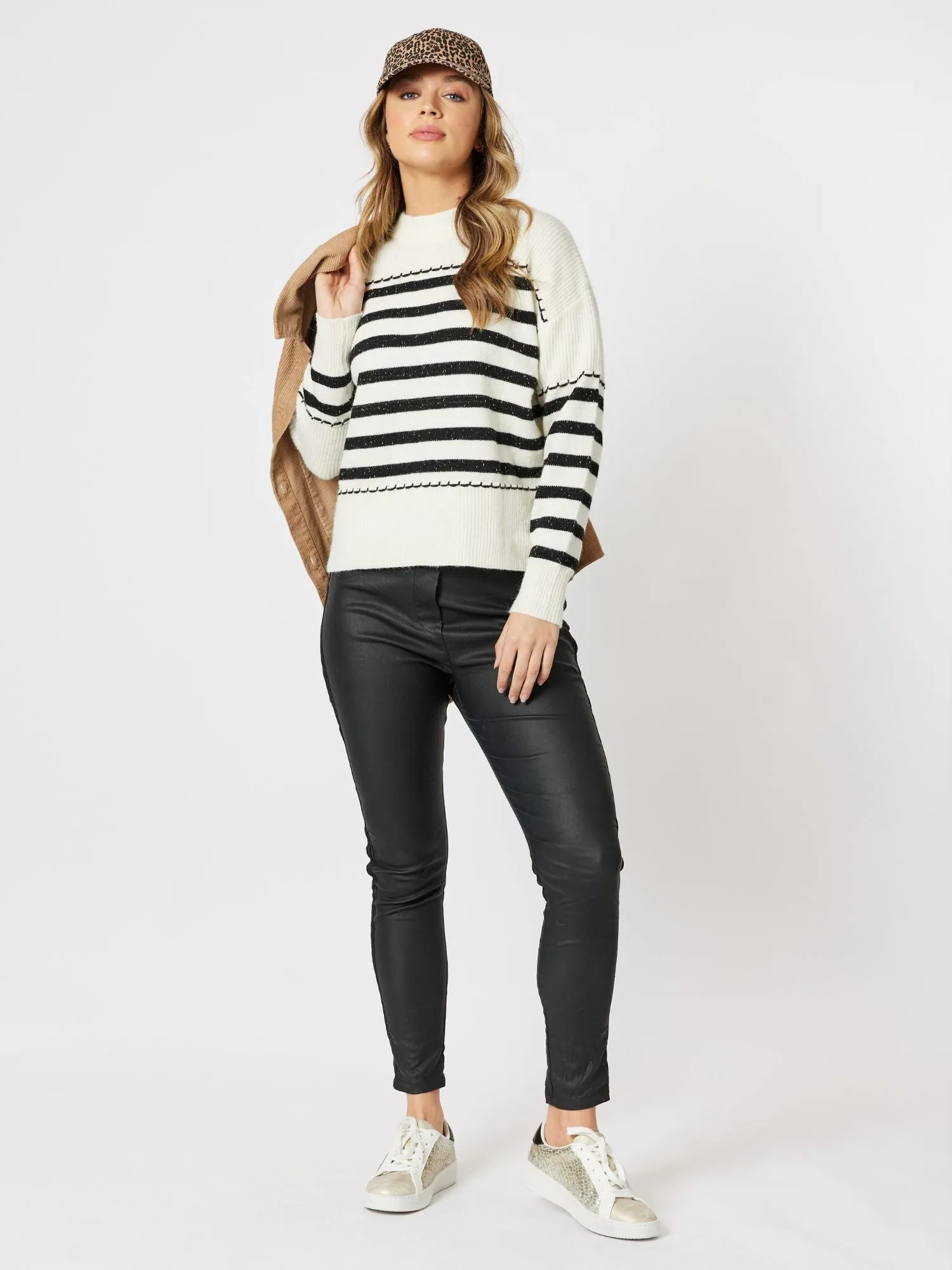 Stripe Wool Blend Knit - Ivory sold by RC & Co product image thumbnail 2