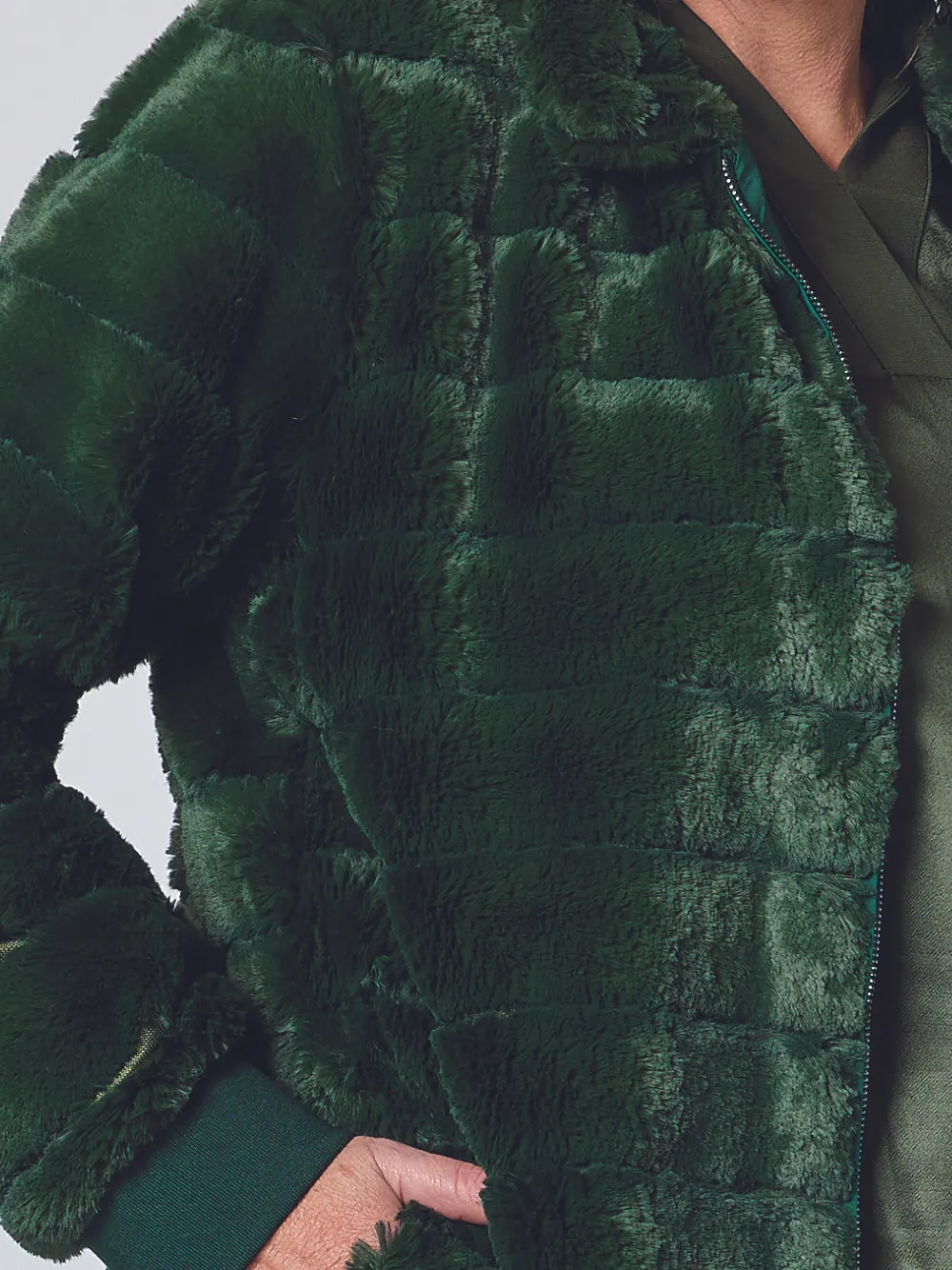 Princess Faux Fur Jacket - Moss sold by RC & Co product image thumbnail 2