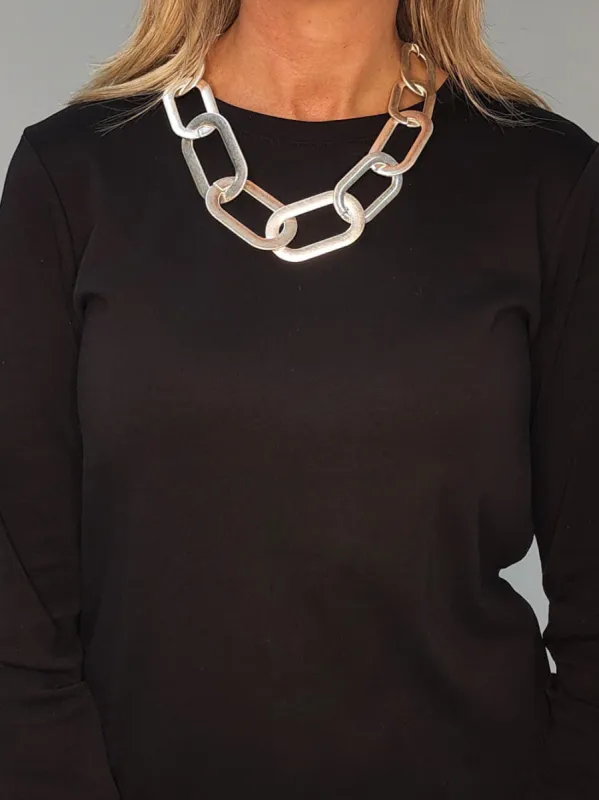 Chunky Chain Link Necklace - Silver sold by RC & Co