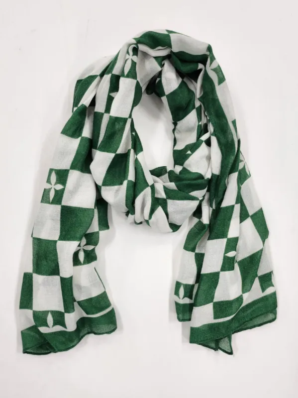 Checker Scarf - Green sold by RC & Co