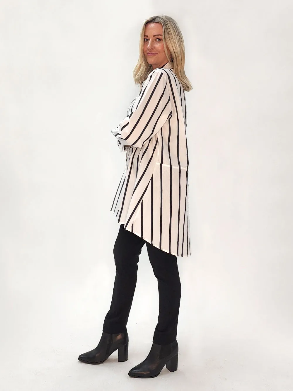 Dana Stripe Shirt - Black/White sold by RC & Co product image thumbnail 3