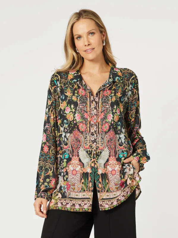 Jardin Print Shirt - Multi sold by RC & Co