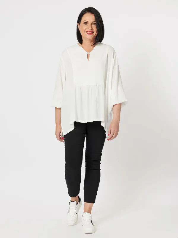 Tiffany Keyhole Top - White sold by RC & Co