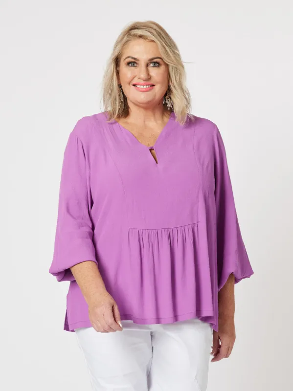 Tiffany Keyhole Top - Violet sold by RC & Co
