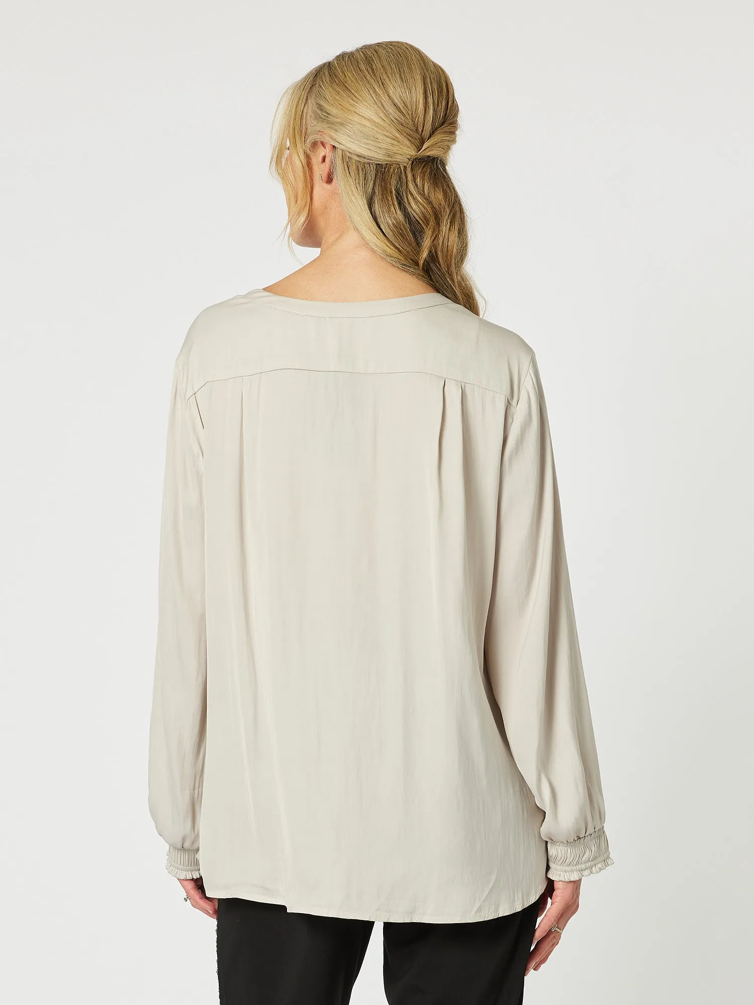Luxe Nehru Top - Champagne sold by RC & Co product image thumbnail 4