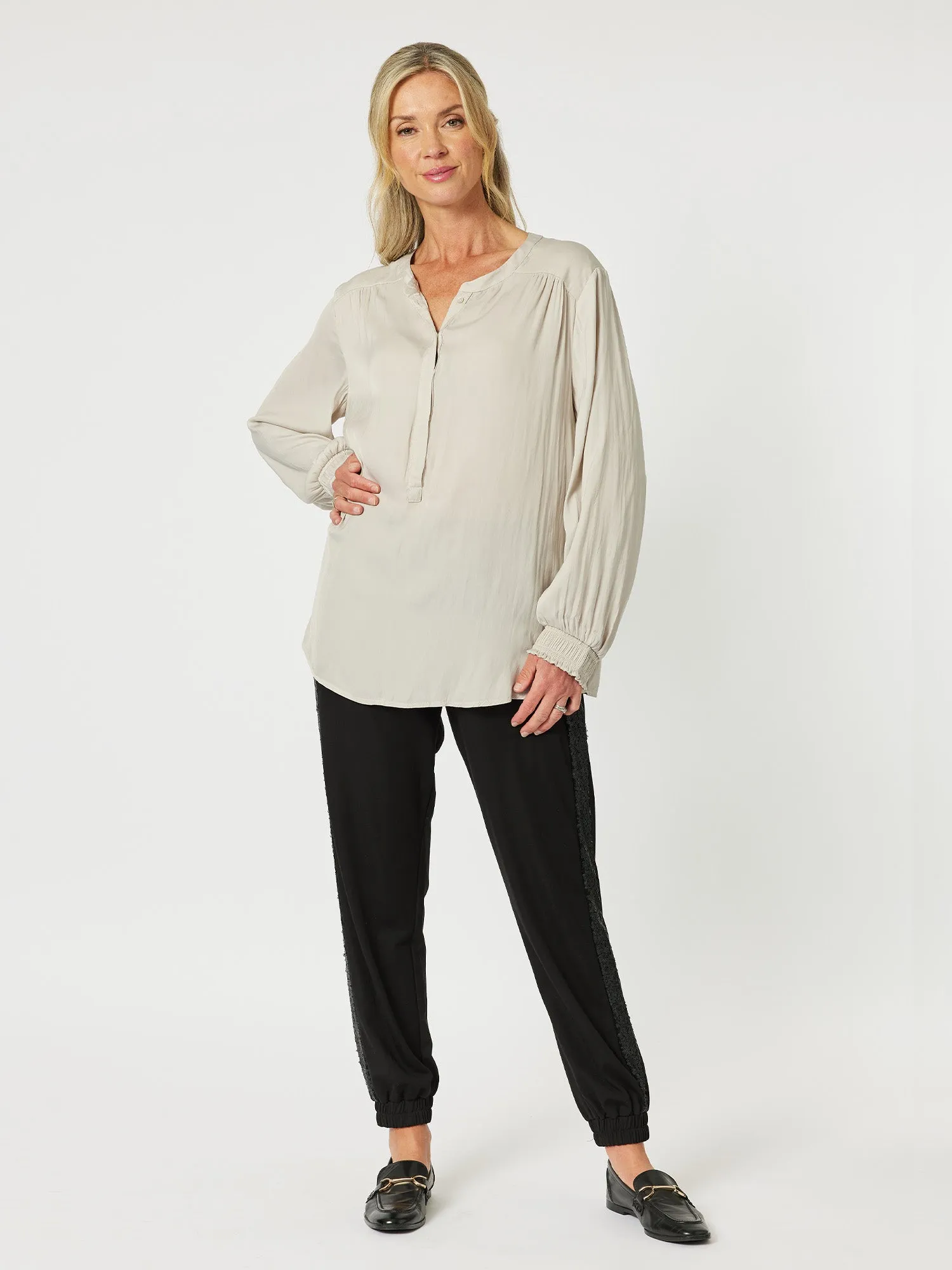 Luxe Nehru Top - Champagne sold by RC & Co product image thumbnail 2
