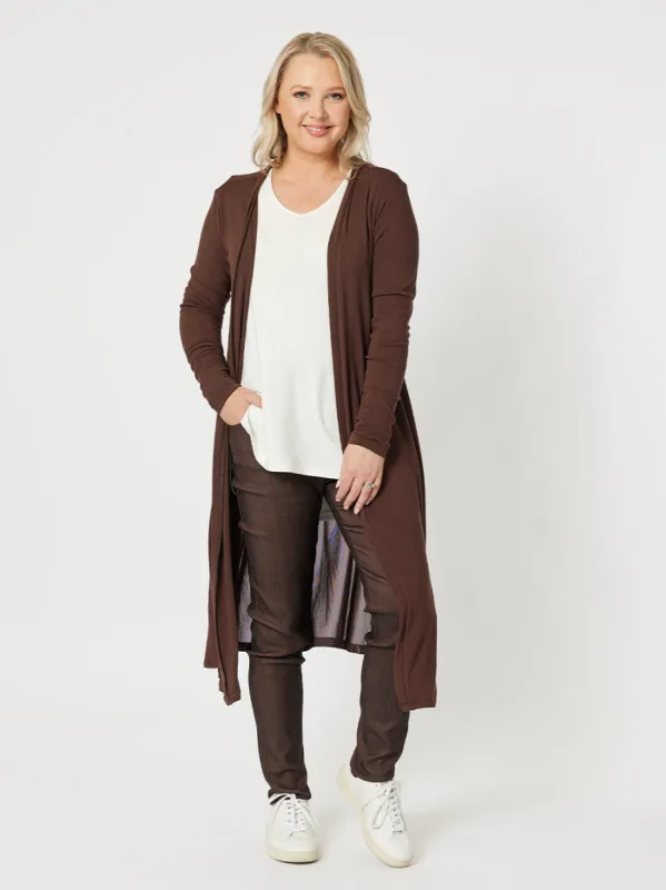 Juli Longline Cardigan - Chocolate sold by RC & Co