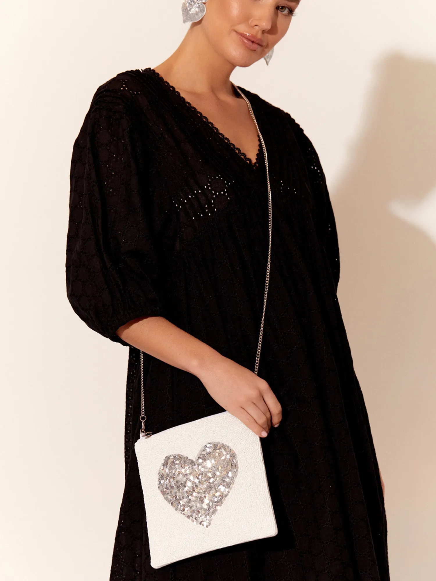 Heart Centre Clutch - White sold by RC & Co product image thumbnail 2