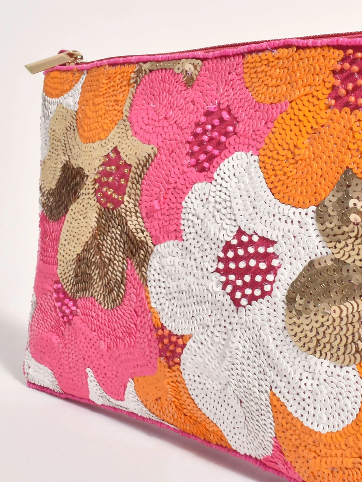 Flower Fold Over Clutch - Gold sold by RC & Co product image thumbnail 3