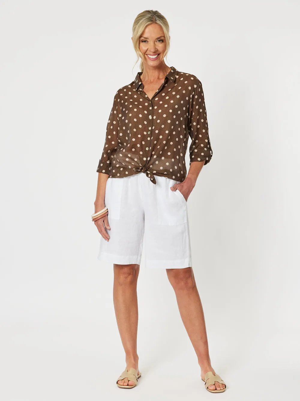 Jordan Linen Short - White sold by RC & Co product image thumbnail 2