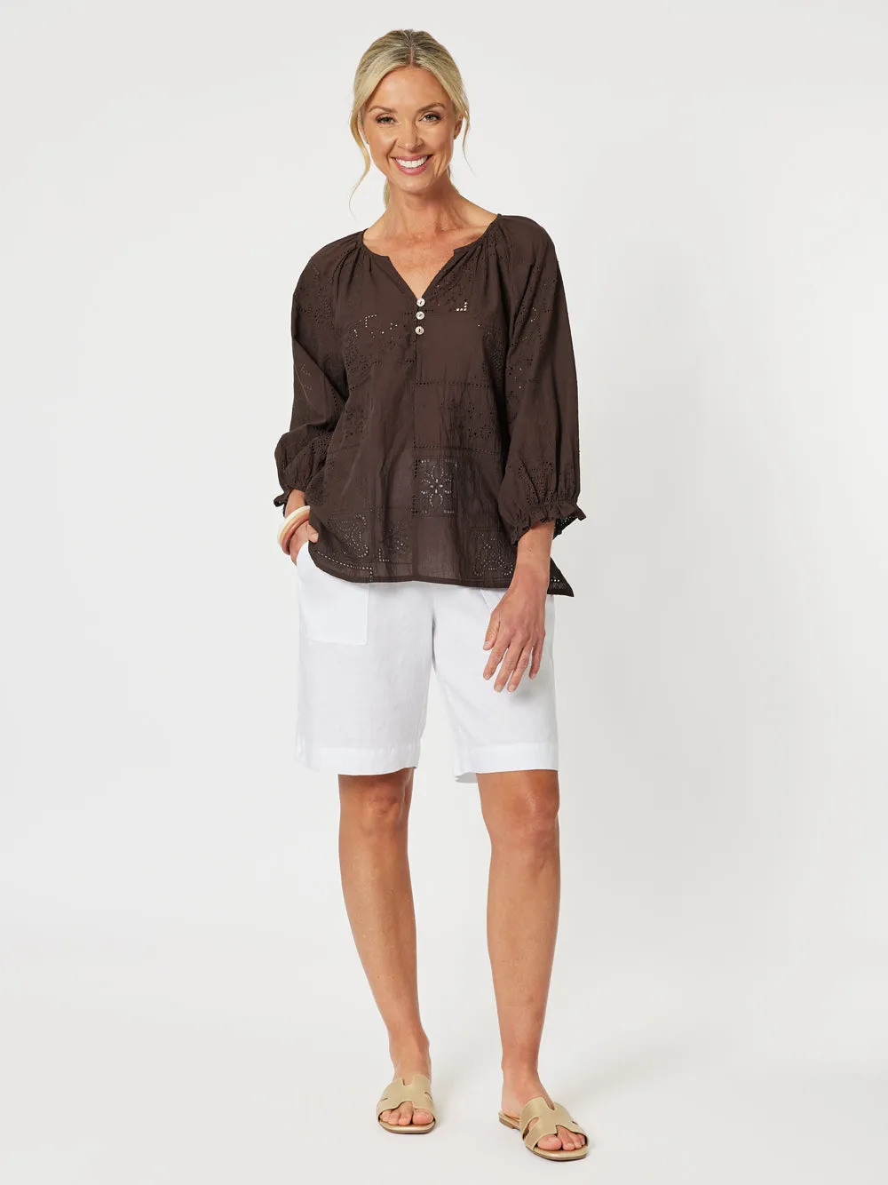 Jordan Linen Short - White sold by RC & Co product image thumbnail 3