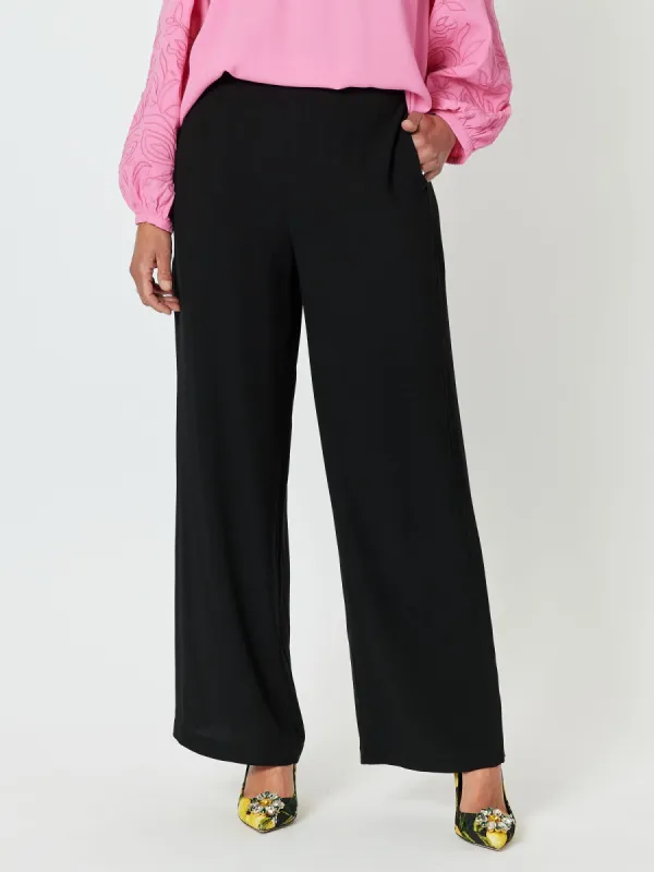 Tuxedo Wide Leg Pant - Black sold by RC & Co