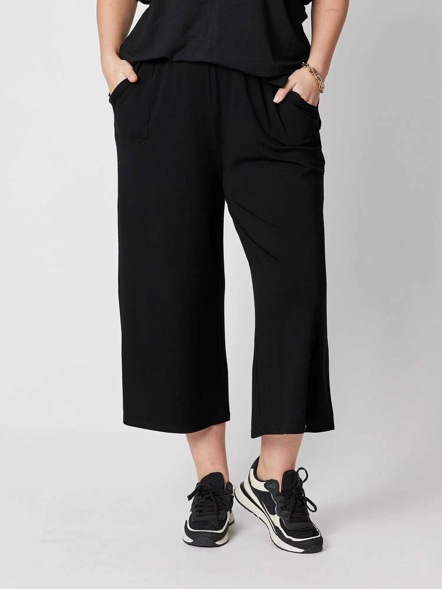 Wide Leg Lounge Pant - Black sold by RC & Co
