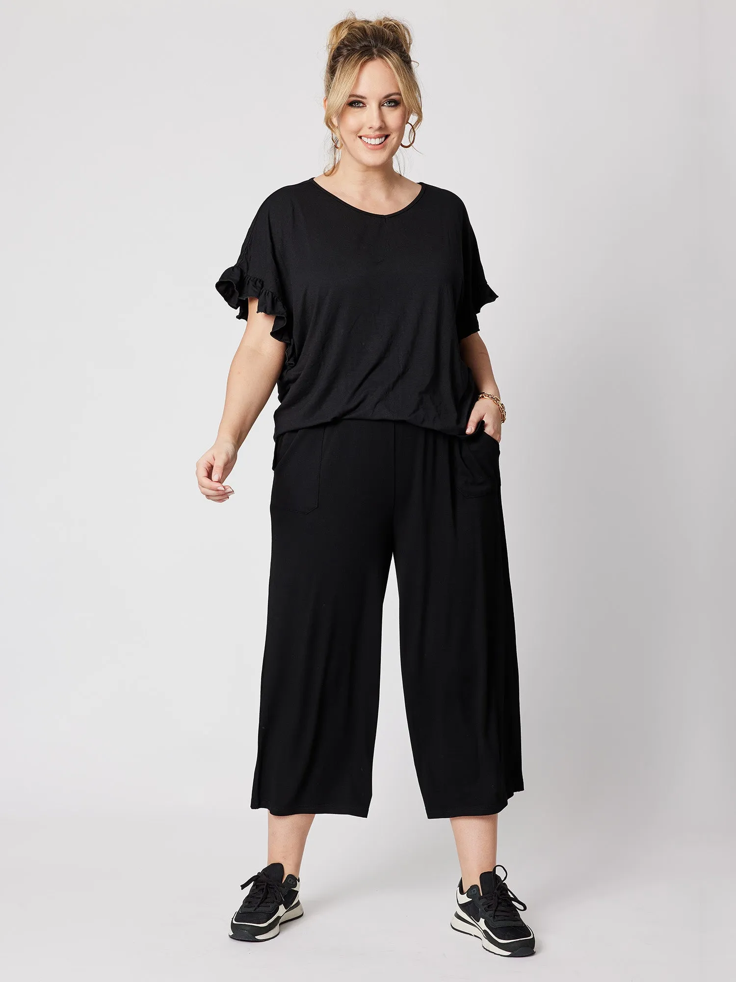 Wide Leg Lounge Pant - Black sold by RC & Co product image thumbnail 2