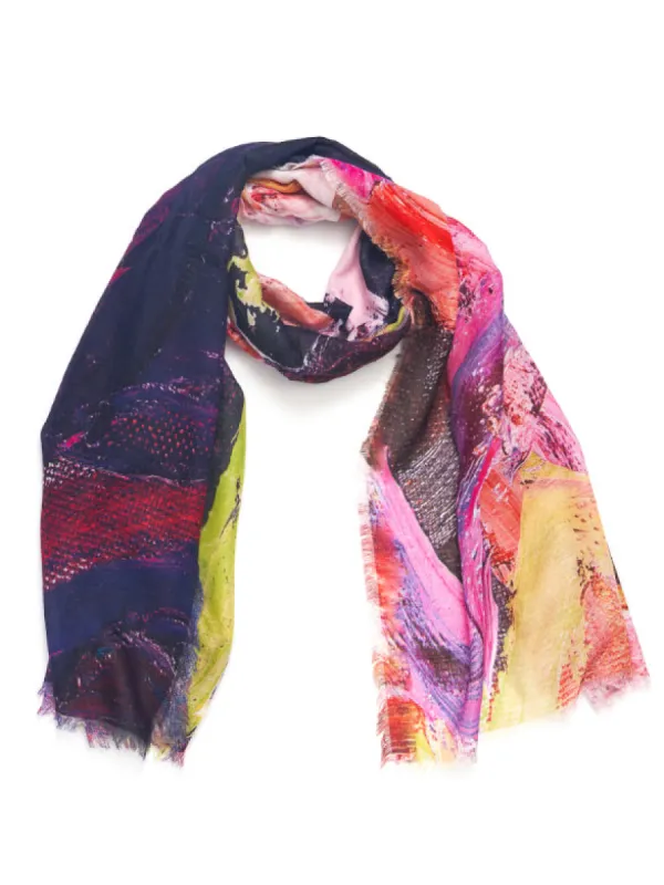 Palette Printed Scarf - Blue sold by RC & Co