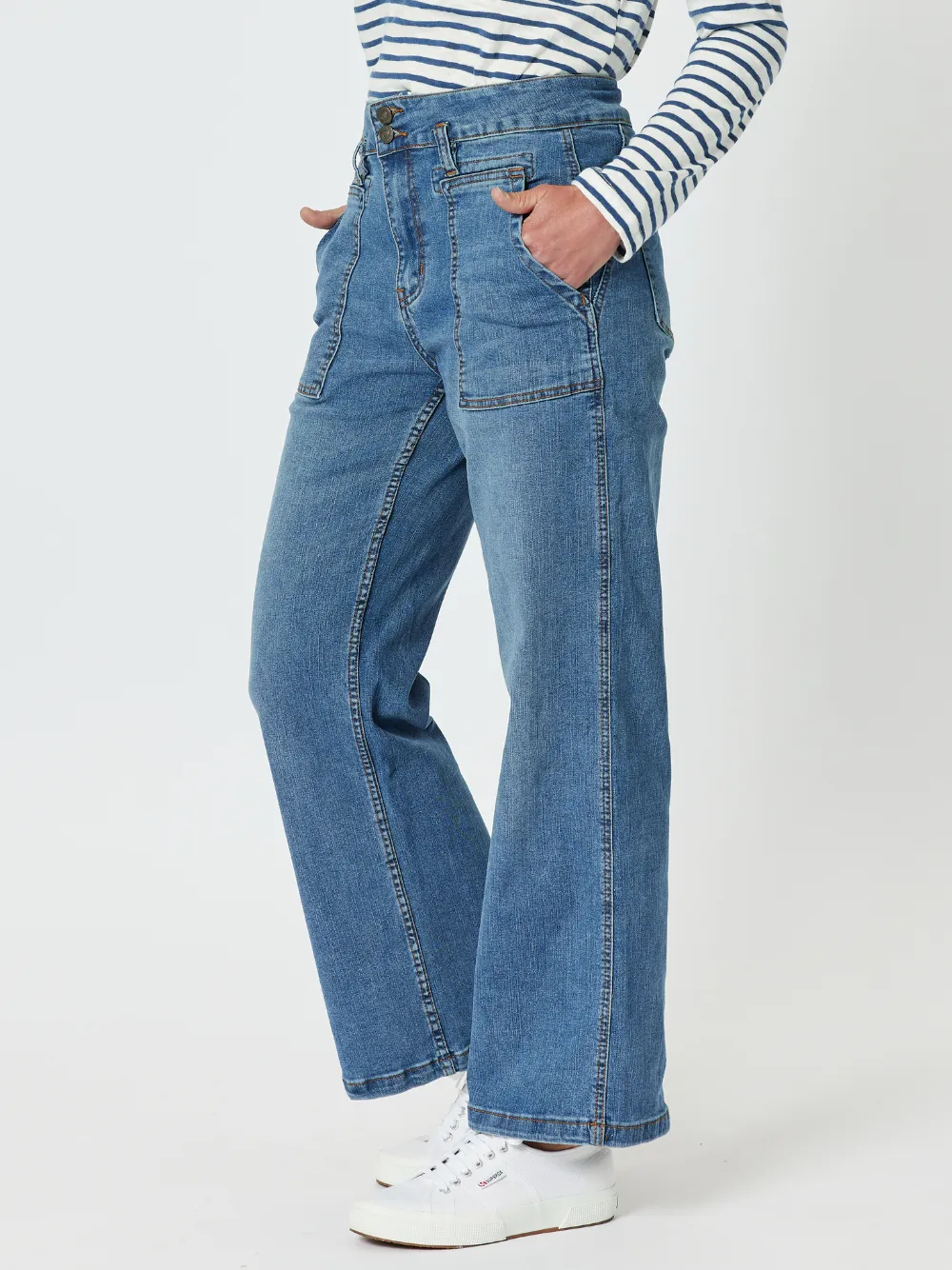 Hudson High Rise Wide Leg Jean - Denim sold by RC & Co