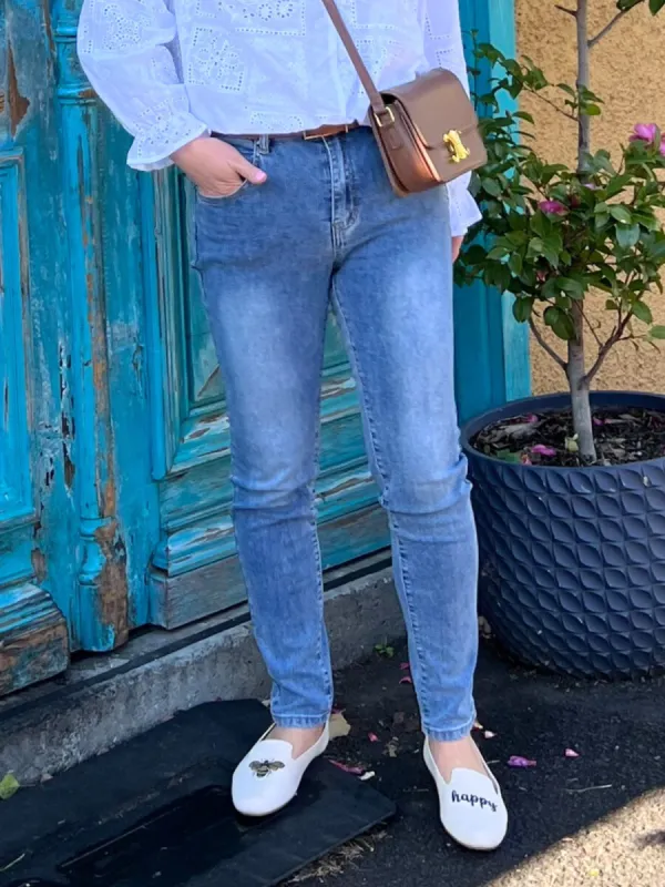 Sophie High Rise Slim Leg Jean - Denim sold by RC & Co