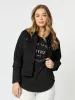 Collared Denim Jacket - Black sold by RC & Co