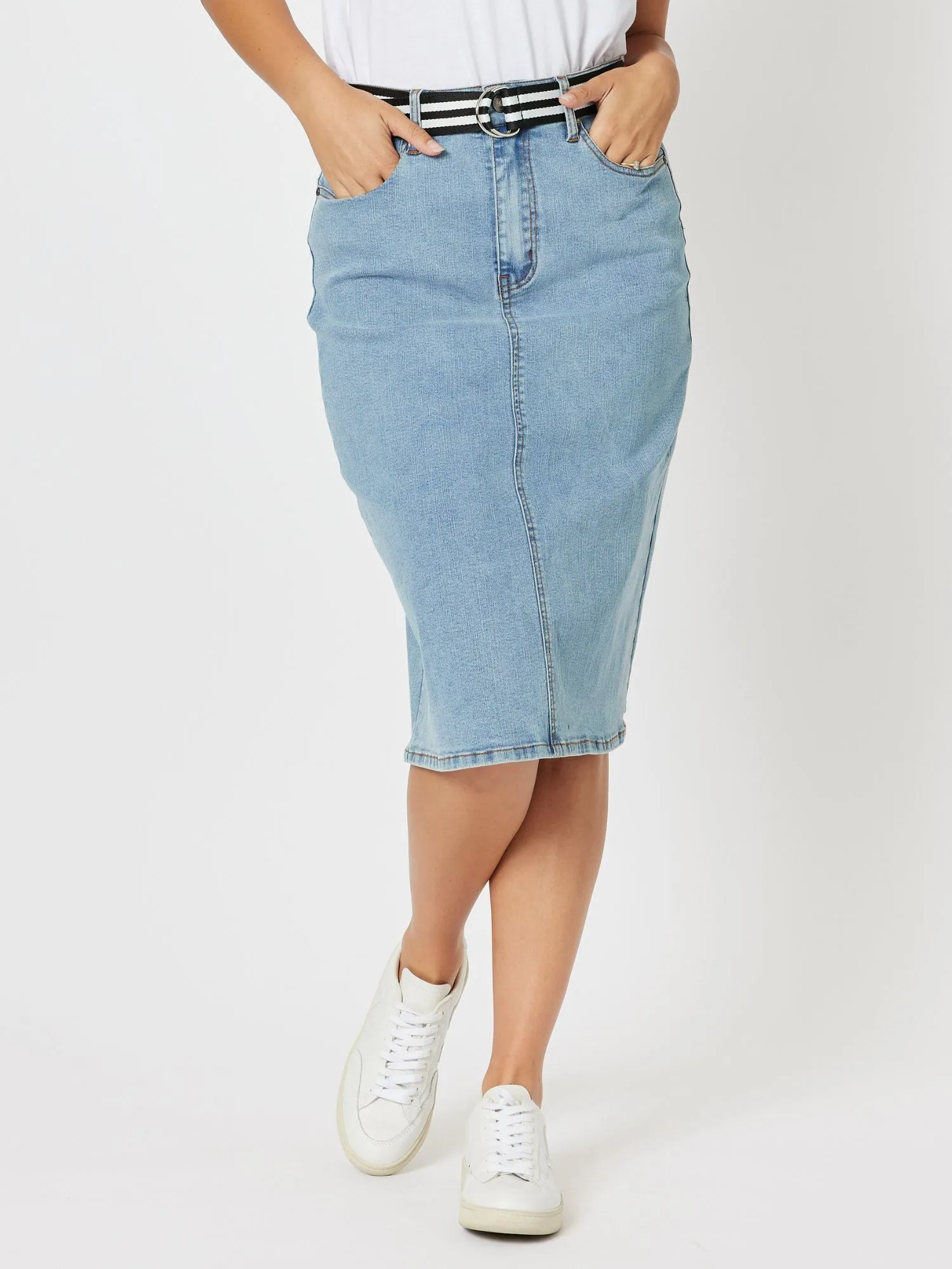 Denim Midi Skirt - Denim sold by RC & Co