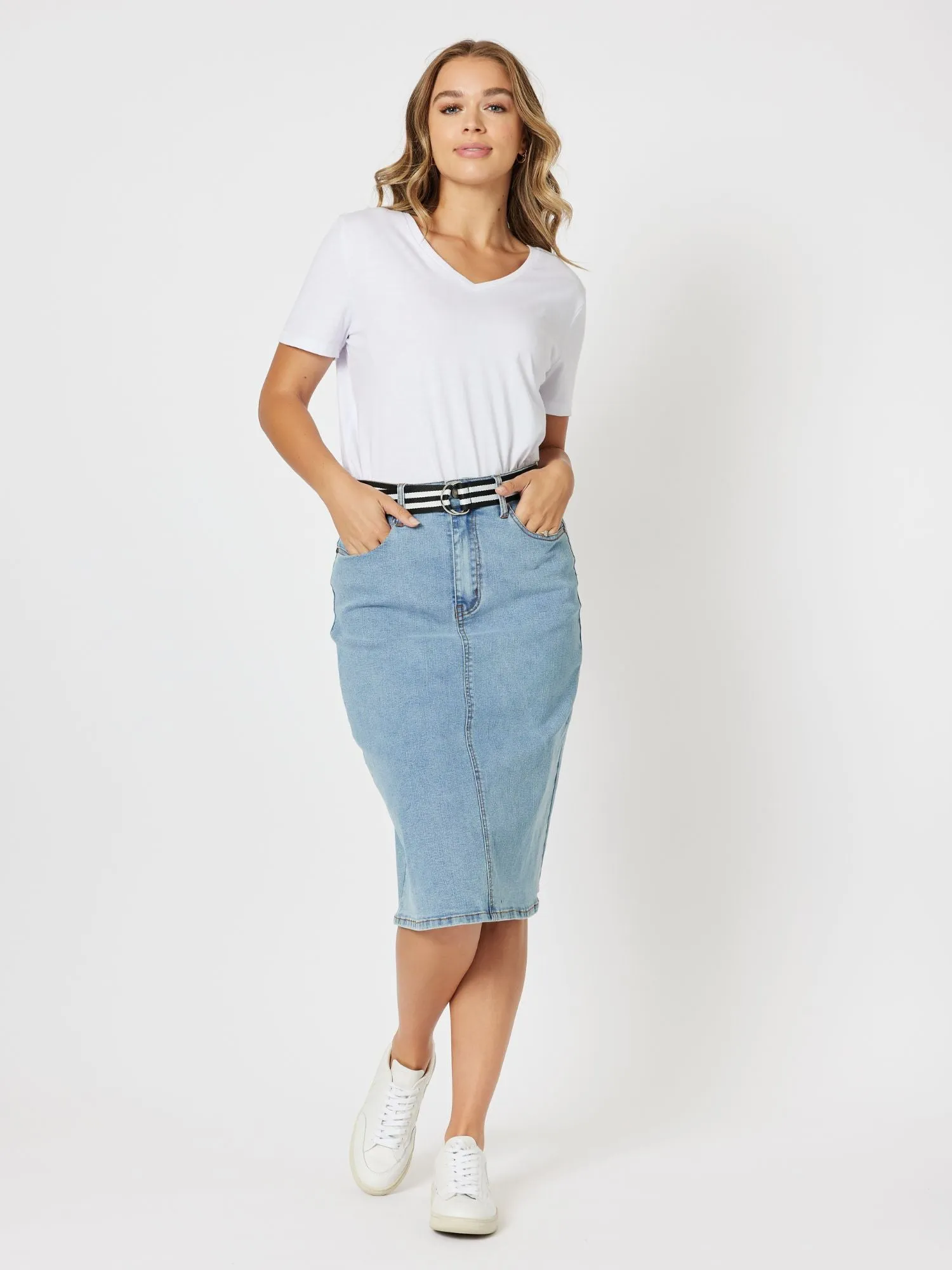 Denim Midi Skirt - Denim sold by RC & Co product image thumbnail 2