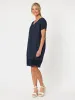 Chic Linen Shift Dress - Navy sold by RC & Co