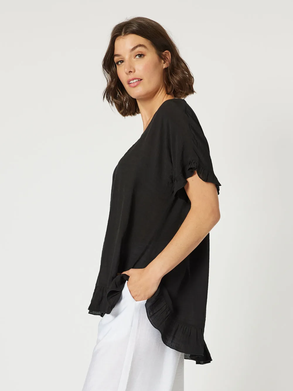 Button Back Top - Black sold by RC & Co product image thumbnail 3